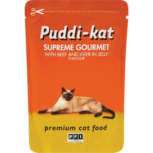 Puddi-kat Beef & Liver Flavoured Cat Food Sachet 85g