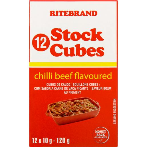Ritebrand Chilli Beef Flavoured Stock Cubes 12 x 10g