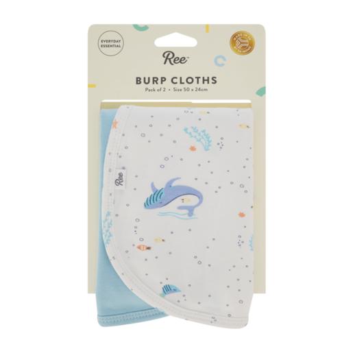 Ree Blue Burp Cloths 2 Pack