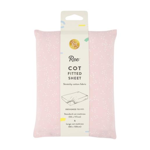 Ree Pink Cot Fitted Sheet