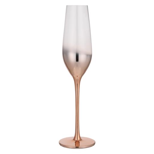 Rose Gold Ombré Flute Glass 210ml