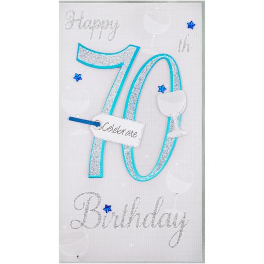 Second Nature Star Themed 70th Happy Birthday Card
