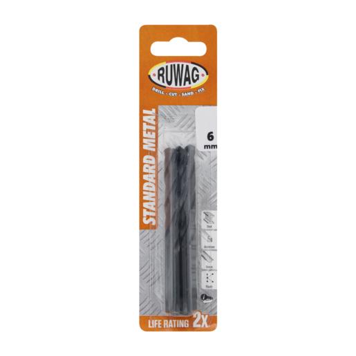 Ruwag Standard Metal Drill Bits 6mm 5 Pack