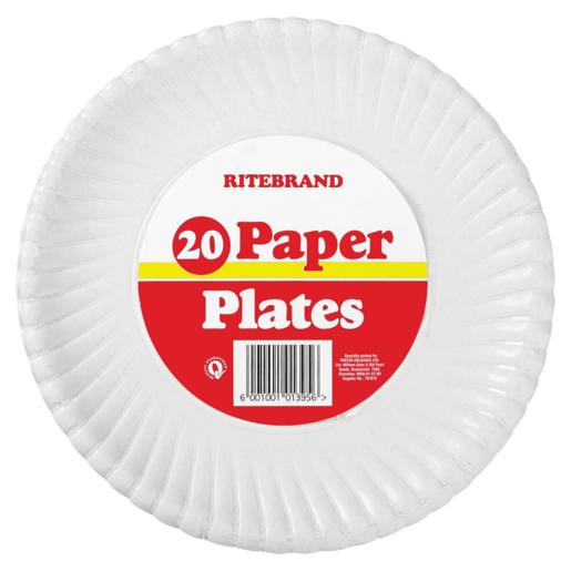 Ritebrand Paper Plates 20 Pack