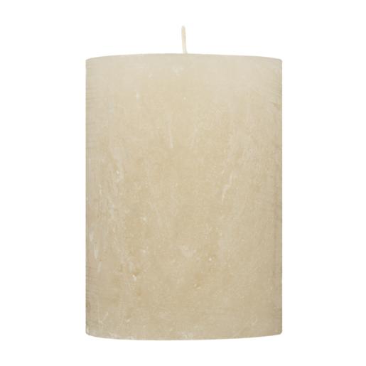 Sand Frosted Pillar Candle 10cm