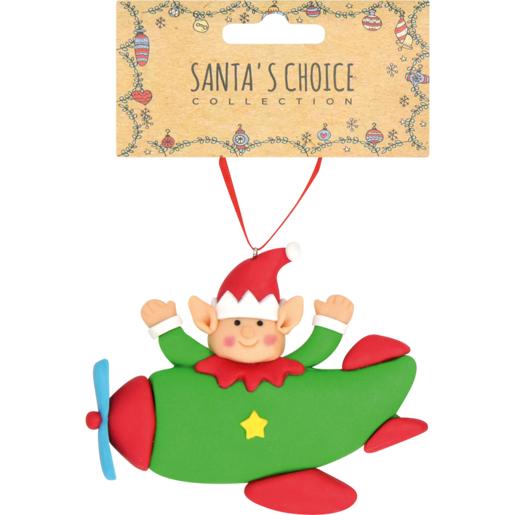 Santa’s Choice Elf In Plane Tree Decoration