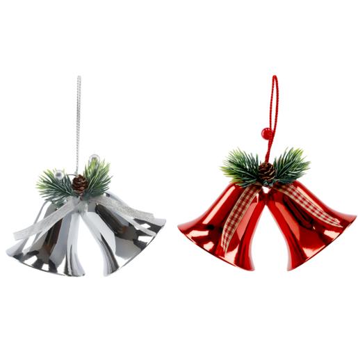Red And Silver Bells Christmas Tree Decoration (Assorted Item – Supplied At Random)