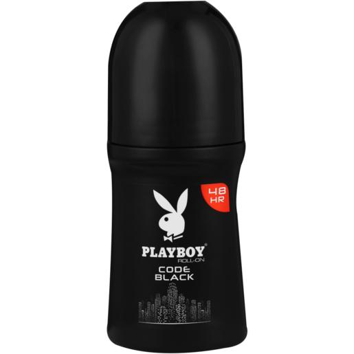 Playboy Code Black Mens Deodorant Roll-On 50ml