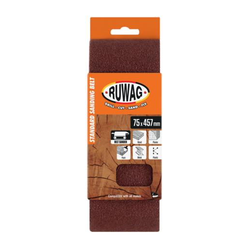 Ruwag Belt Sander P60 Sanding Belts 457mm 3 Pack