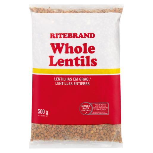 Ritebrand Whole Brown Lentils 500g