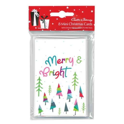 Creative Stationery English Mini Christmas Cards 8 Pack