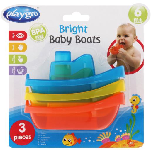 Playgro Bright Bath Boats Set 3 Piece