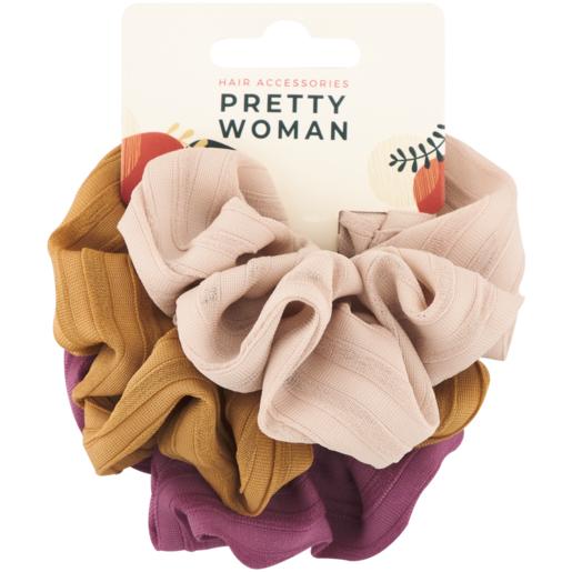 Pretty Woman Hair Accessories Rust Texture Scrunchies 3 Piece