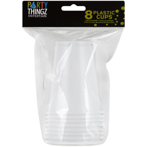 Party Thingz White Plastic Party Cups 8 Pack