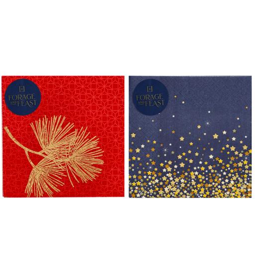 Forage And Feast Christmas Napkins (Assorted Item – Supplied At Random)