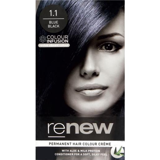 Renew Blue Black 1.1 Permanent Hair Colour Créme 50ml