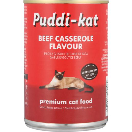 Puddi-Kat Beef Casserole Premium Cat Food Can 385g