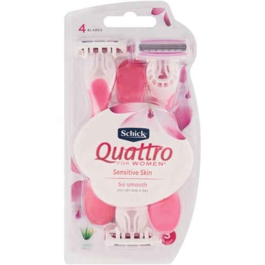 Schick Quattro Razor For Women Sensitive Skin 3 Pack