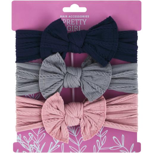 Pretty Girl Bow Headbands 3 Piece