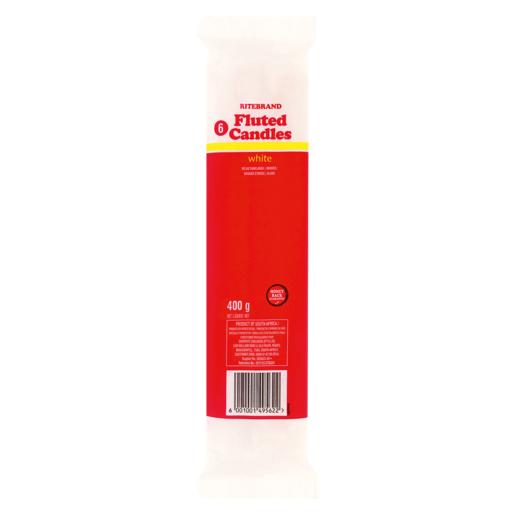 Ritebrand Fluted Candles 400g