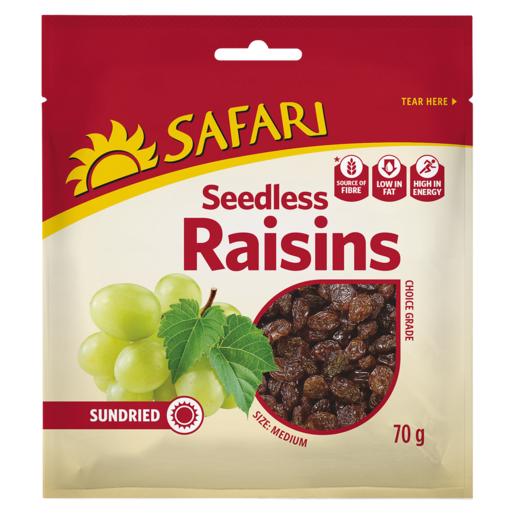 Safari Dried Seedless Raisins 70g
