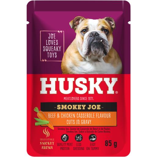 Husky Cuts In Gravy Beef & Chicken Casserole Flavoured Dog Food Pouch 85g