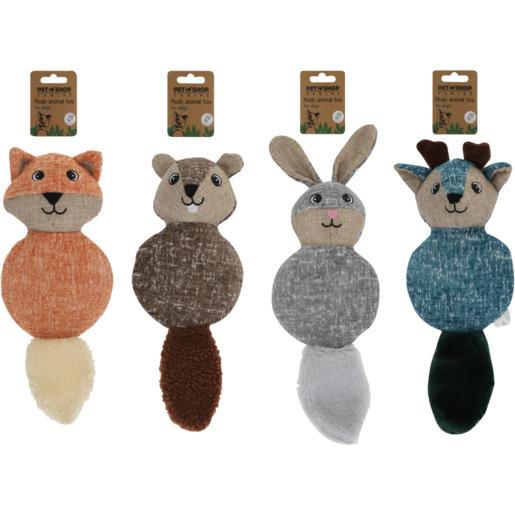 Pet Shop Forest Animal Plush Dog Toy With Squeaker (Assorted Item – Supplied At Random)
