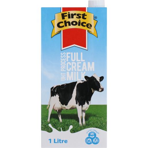 First Choice UHT Full Cream Milk 1L