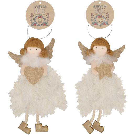 Santa’s Choice Gold Angel Doll Christmas Tree Decor (Assorted Item – Supplied At Random)