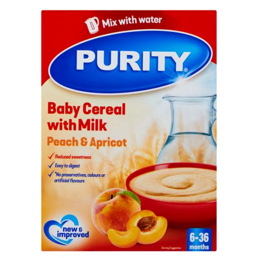 Purity Peach & Apricot Flavoured Baby Cereal With Milk 200g
