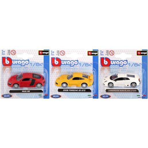 Burago Die Cast Metal Toy Car 1:64 (Assorted Item – Supplied At Random)
