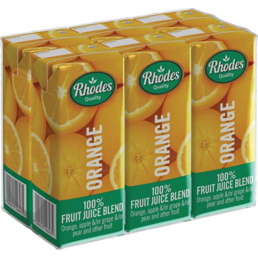 Rhodes 100% Orange Fruit Juice Blend Cartons 6 x 200ml