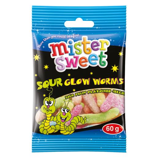 Mister Sweet Sour Glow Worms 60g