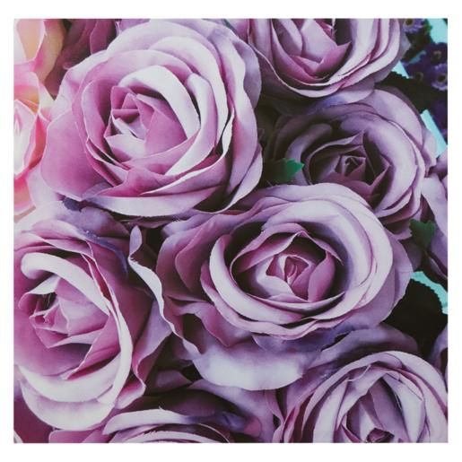 Purple Rose Bouquet Canvas 45 x 45 x 2.5cm