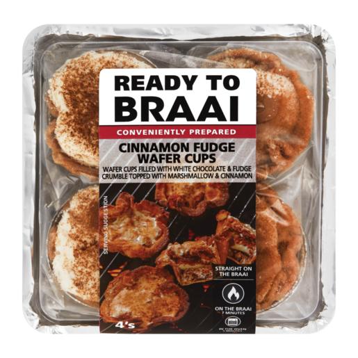 Ready To Braai Cinnamon Fudge Wafer Cups 4 Pack
