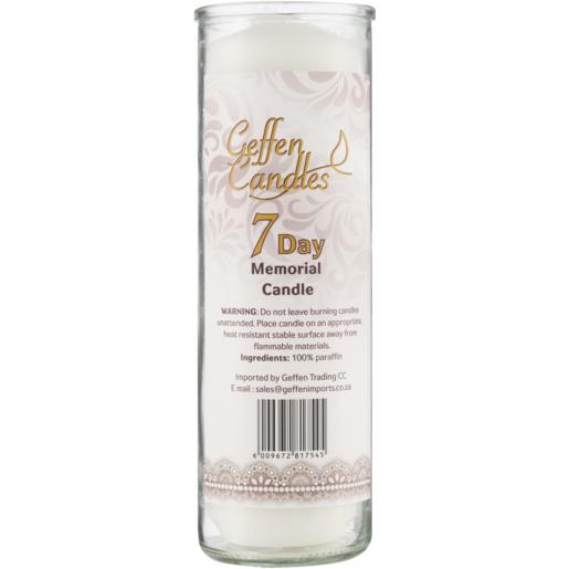 Geffen Candles 7 Day Memorial Candle