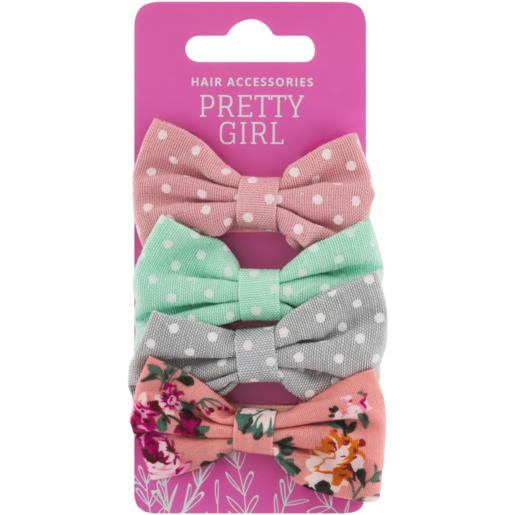 Pretty Girl Summer Fun Bow Clip Set 4 Piece