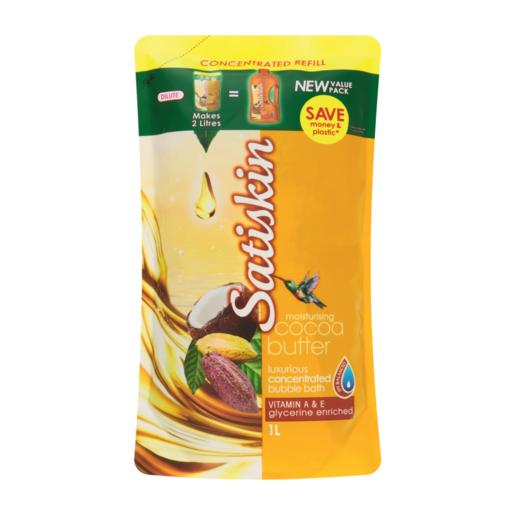 Satiskin Moisturising Cocoa Butter Concentrated Bubble Bath Refill 1L