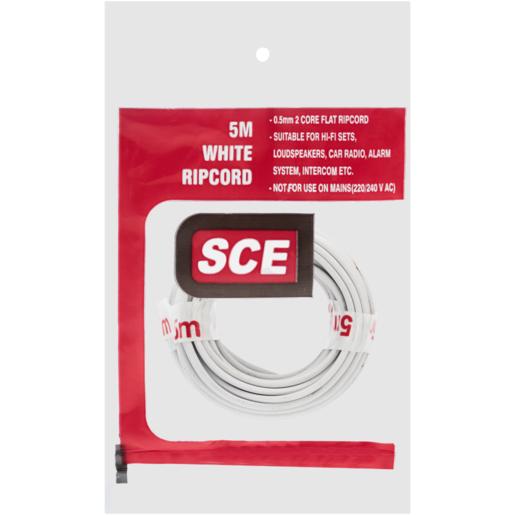 SCE White Ripcord 5m