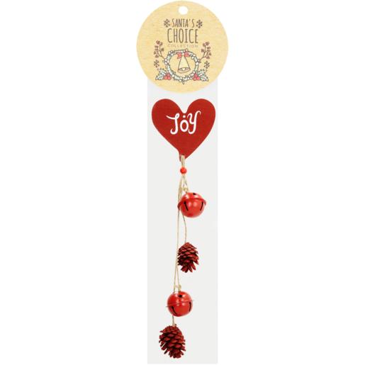 Santa’s Choice Hanging Bells & Heart Christmas Decor