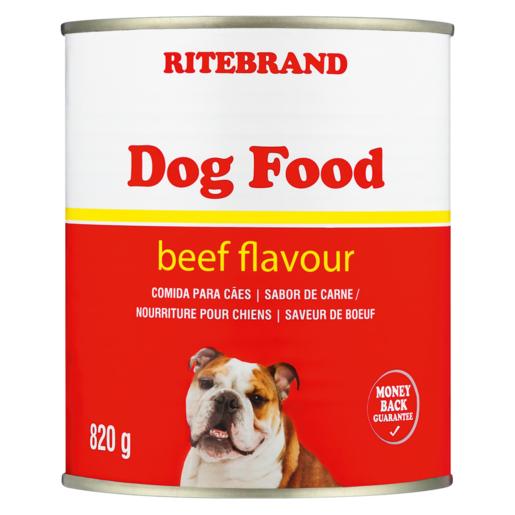 Ritebrand Beef Flavoured Dog Food Can 820g