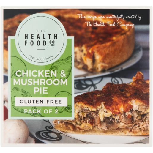 The Health Food Co Frozen Gluten Free Chicken & Mushroom Pies 2 x 150g