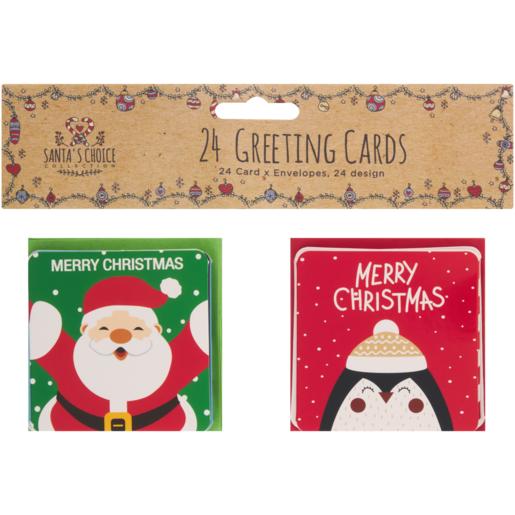 Santa’s Choice Christmas Greeting Cards 24 Piece